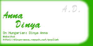 anna dinya business card